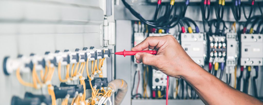 Commercial electrician from CMA Electrical conducting electrical testing